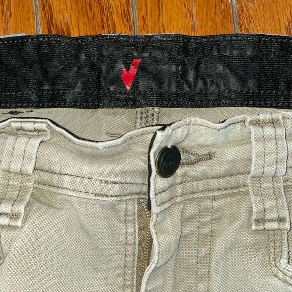 All-Terrain Gear Wrangler gray straight distressed frayed hem denim mens jeans - Picture 7 of 16